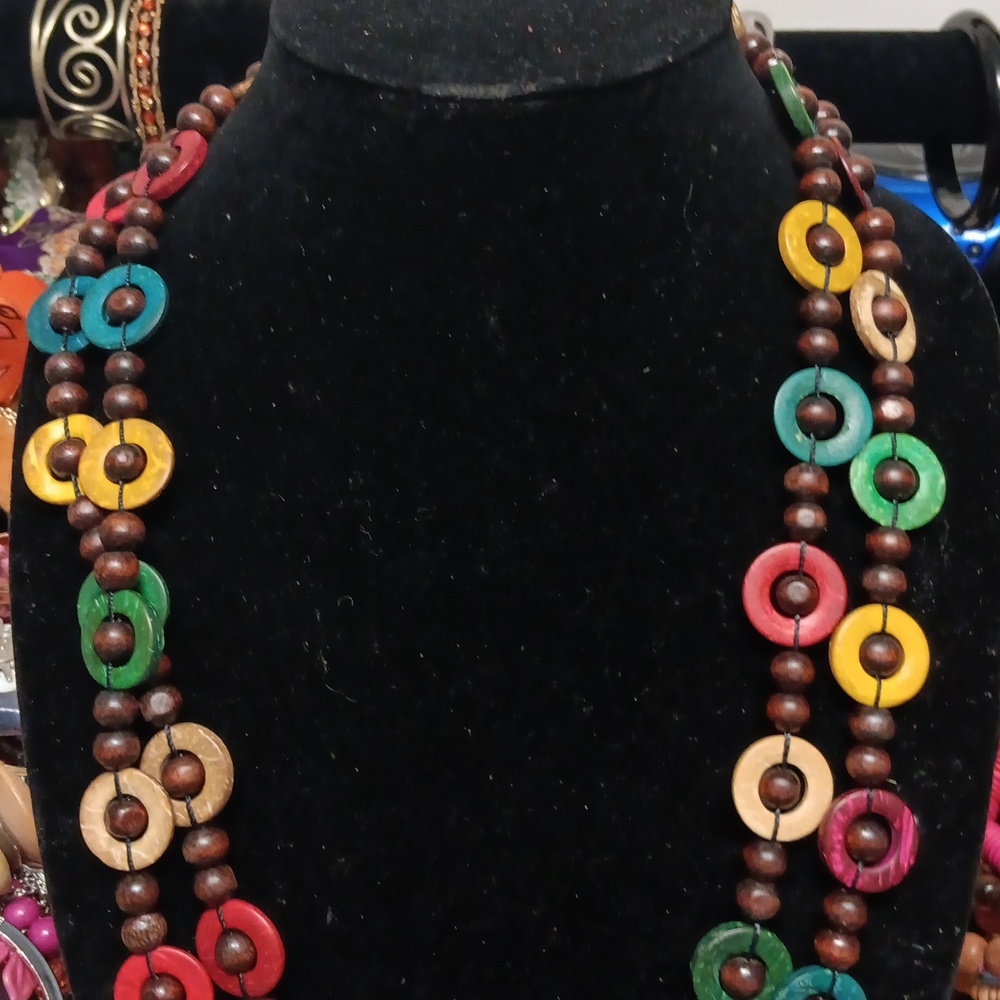Colorful Wood Necklace